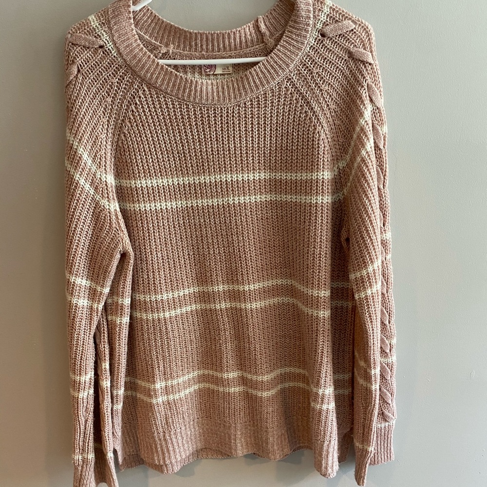 Crew Neck Striped Sweater